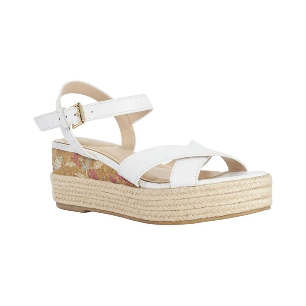 Dune London Kalmias Leather Wedge, White